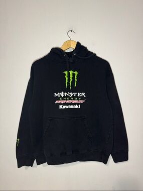 Vintage Y2K Monster Energy Pro Circuit Kawasaki Hoodie / Medium